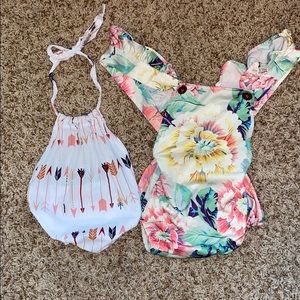 Set of 2 size 70 (size 6 months) bodysuits.